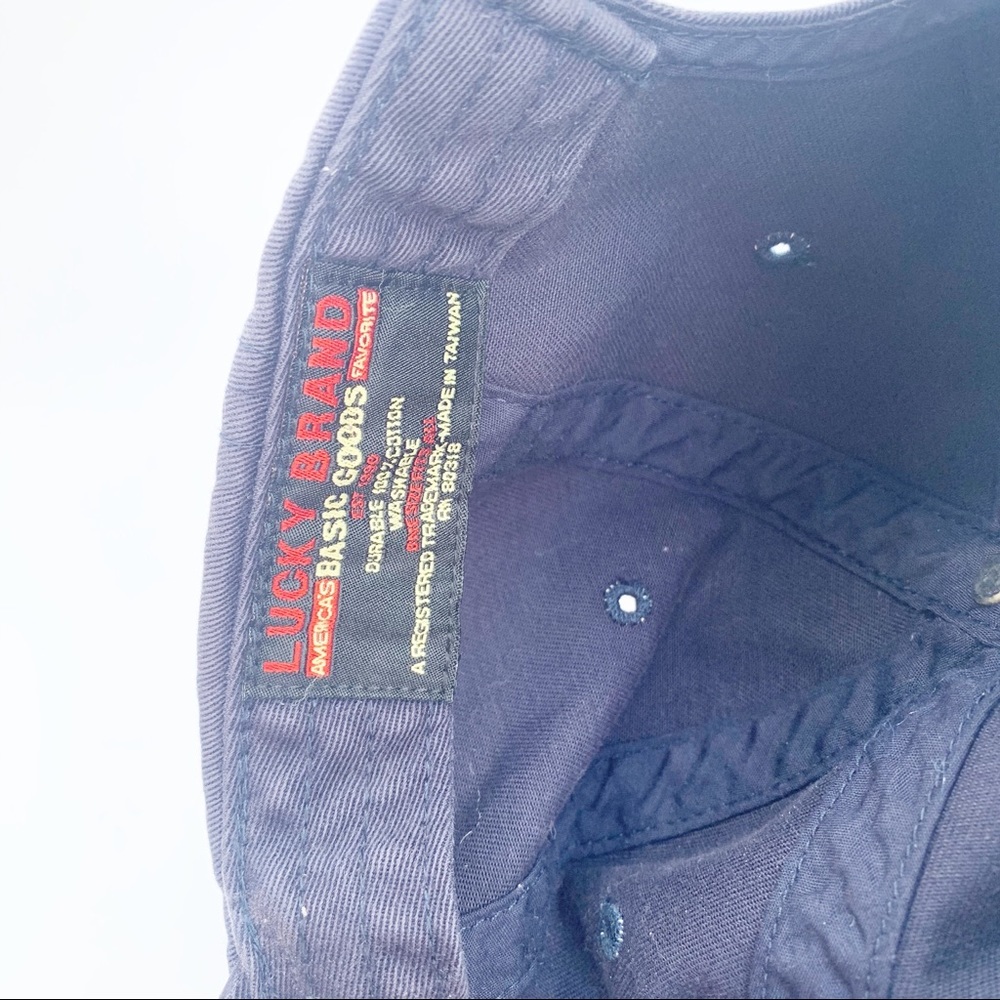Early 2000s Lucky Brand Navy Blue Baseball Cap - Picture 8 of 8
